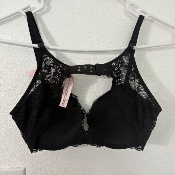 Victoria's Secret Black Lace Push-Up Bra Underwire New Size 34B - Picture 5 of 8